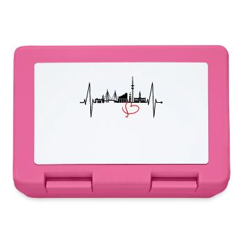 Hamburg Skyline Heartbeat Hamburg Love Fan - Lunchbox - pink - Front