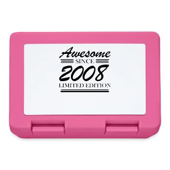 2008 - Vintage 2008 - Fantastic since 2008 - Lunchbox - pink - Front