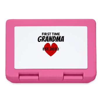 Grand-mère pour la première fois - Grand-mère 2023 - Boîte à goûter - rose - Devant