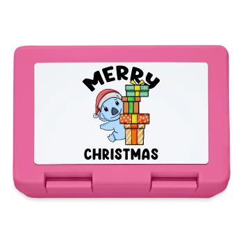 Frohe Weihnachten Koala - Brotdose - Pink - Vorne
