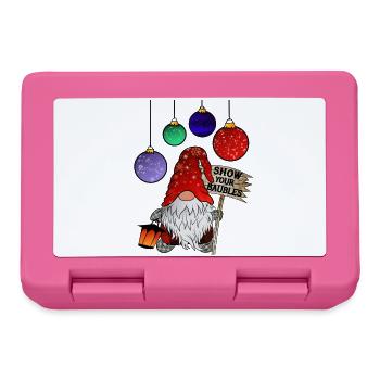 Gnome Christmas Dwarf Merry Christmas - Lunchbox - pink - Front