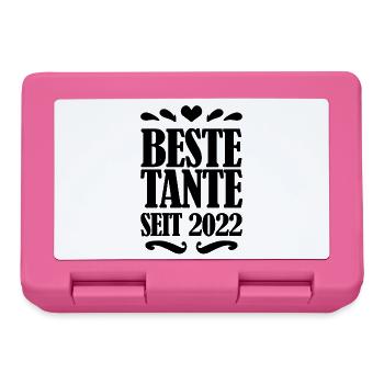 Beste Tante seit 2022 - Brotdose - Pink - Vorne