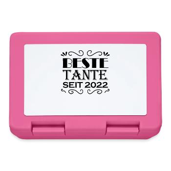 Beste Tante seit 2022 - Brotdose - Pink - Vorne