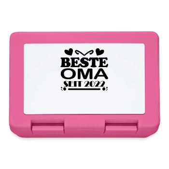 Beste Oma seit 2022 - Brotdose - Pink - Vorne