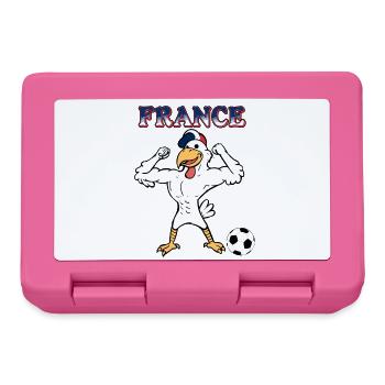 Coq Français Sports France avec Ballon de Football - Boîte à goûter - rose - Devant