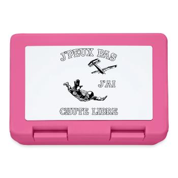 J'Peux Pas J'ai Chute Libre Cadeau Parachutiste - Boîte à goûter - rose - Devant