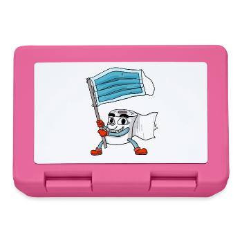 Drapeau de masque de papier toilette - Boîte à goûter - rose - Devant