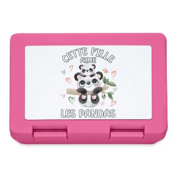 Dieses Mädchen Liebt Pandas - Brotdose - Pink - Vorne