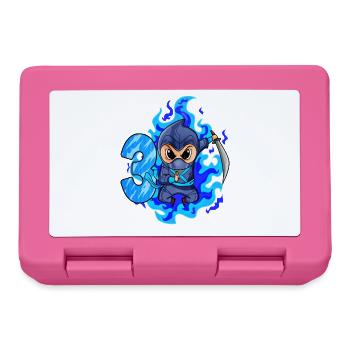 3rd birthday boy 3 years old ninja - Lunchbox - pink - Front