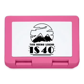Hiking 40th birthday Hiker 40 years old - Lunchbox - pink - Front