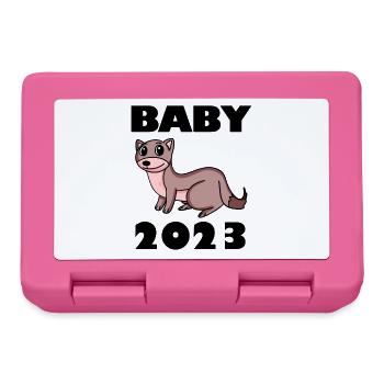 Bébé 2023 - Naissance Enceinte 2023 Grossesse - Boîte à goûter - rose - Devant
