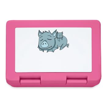 Bat with Baby Bat - Family - Lunchbox - pink - Front