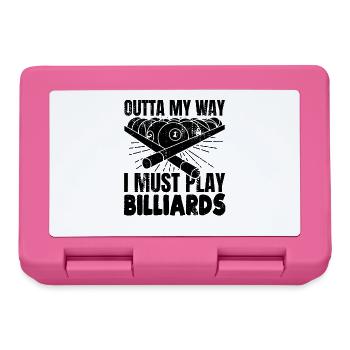 Funny billiard player - Lunchbox - pink - Front