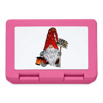 Opa Wichtel Weihnachts Zwerg - Brotdose - Pink - Vorne