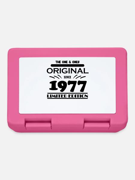 1977 - Année de construction 1977 - Né en 1977 - Boîte à goûter - rose