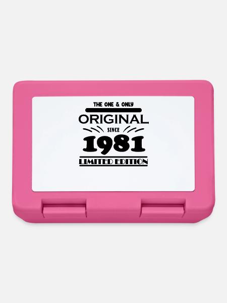 1981 - Baujahr 1981 - Jahrgang 1981 - Brotdose - Pink