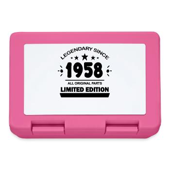 1958 - Born 1958 - Year of construction 1958 - Lunchbox - pink - Front