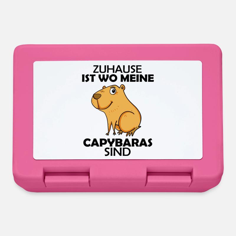 Capybara Wasserschwein - Brotdose - Pink