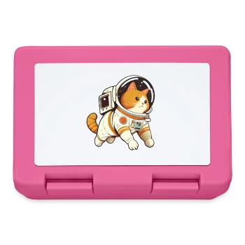 Space Cat Cute - Lustiger Tierhumor - Brotdose - Pink - Vorne