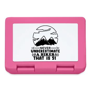 Berg Wanderer 51. Geburtstag 51 Jahre alt Geschenk - Brotdose - Pink - Vorne