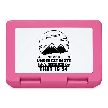 Mountain hiking 54th birthday - Lunchbox - pink - Front
