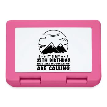 Berg Wanderer 35. Geburtstag 35 Jahre alt Geschenk - Brotdose - Pink - Vorne
