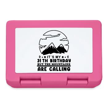 Berg Wanderer 31. Geburtstag 31 Jahre alt Geschenk - Brotdose - Pink - Vorne