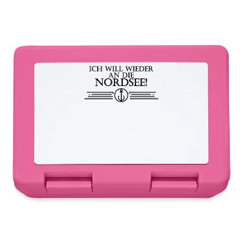 Anker Nordsee Plattdeutsch Spruch Moin - Brotdose - Pink - Vorne