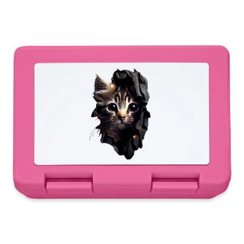 Cat Motif Art Cat Design Domestique Cat Meow Cat - Boîte à goûter - rose - Devant
