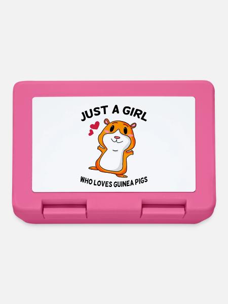 Meerschweinchen Spruch Mädchen - Brotdose - Pink