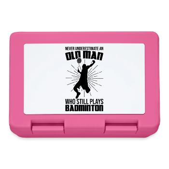 Old badminton player - Lunchbox - pink - Front