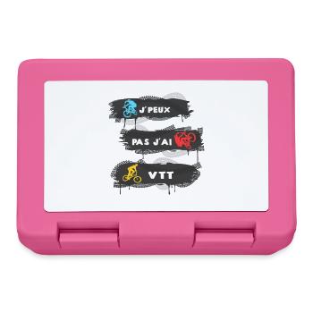 Je Peux Pas J'ai Vtt Cyclisme cycliste Cadeau Vélo - Boîte à goûter - rose - Devant
