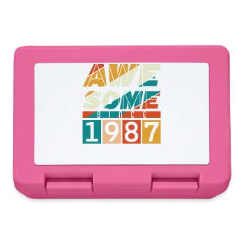 1987 Geboren Geburtstag Geburtsjahr Vintage - Brotdose - Pink - Vorne