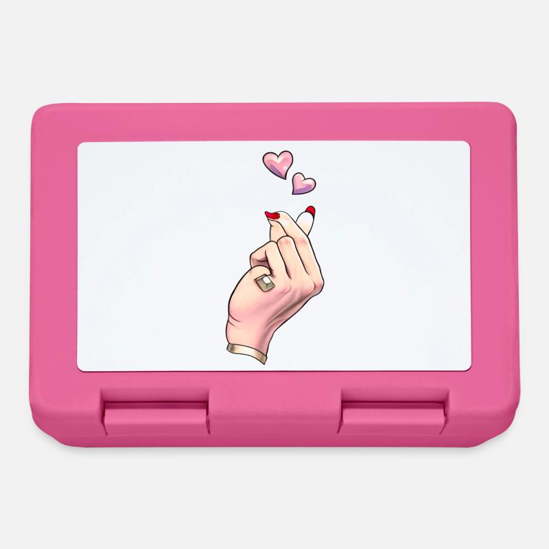 Finger Herz Koreanisch K Pop - Brotdose - Pink