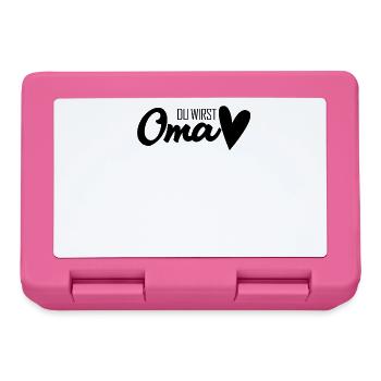Oma Geschenk - Du wirst Oma - werdende Oma - Brotdose - Pink - Vorne