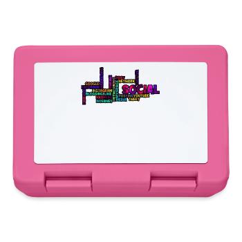 Réseau social Wordcloud : explosion de couleurs - Boîte à goûter - rose - Devant
