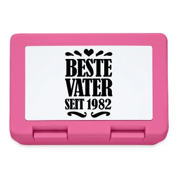Bester Vater seit 1982 - Brotdose - Pink - Vorne