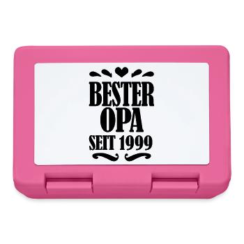 Bester Opa seit 1999 - Geschenk für Opa - Brotdose - Pink - Vorne