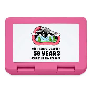 Berg Wanderer 58. Geburtstag 58 Jahre alt Geschenk - Brotdose - Pink - Vorne