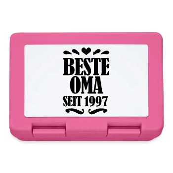 Beste Oma seit 1997 - Oma Geschenk - Brotdose - Pink - Vorne