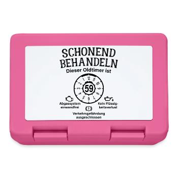 59. Geburtstag Schonend Behandeln Oldtimer Ist 59 - Brotdose - Pink - Vorne