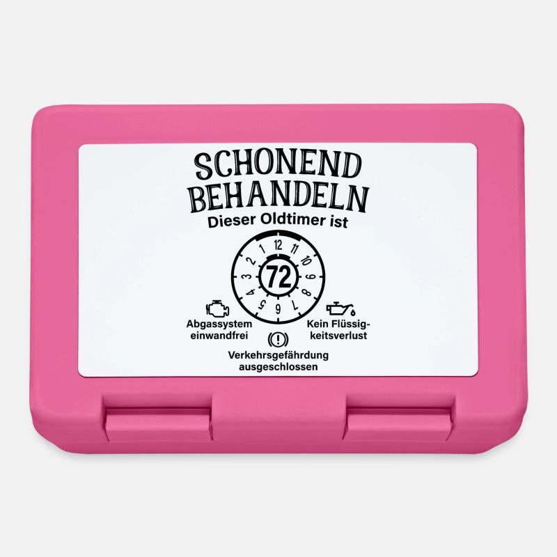 72. Geburtstag Schonend Behandeln Oldtimer Ist 72 - Brotdose - Pink