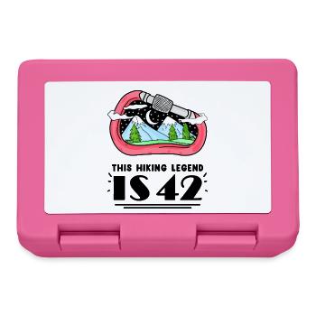 42. Geburtstag Berge 42 Jahre alt Berg Wandern - Brotdose - Pink - Vorne