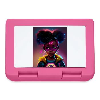 Futuristische Heldin mit Neon-Power - Brotdose - Pink - Vorne