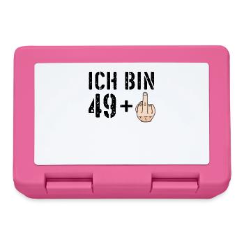 Ich bin 49 plus eins + 1 - 50. Geburtstag - Ü50 - Brotdose - Pink - Vorne