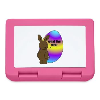Happy Easter - Easter Bunny with Easter Egg - Lunchbox - pink - Front