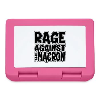 Colère Contre Macron Slogan Bold - Boîte à goûter - rose - Devant