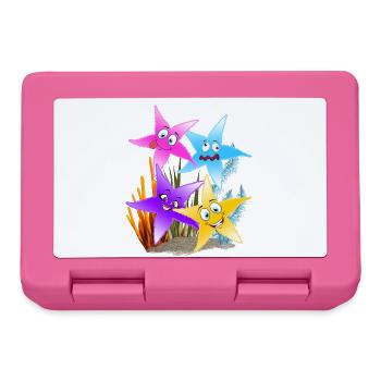 Buntes Seestern-Quartett Unterwasser - Brotdose - Pink - Vorne
