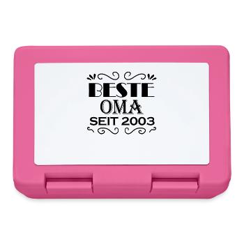 Beste Oma seit 2003 - Oma Geschenk - Brotdose - Pink - Vorne