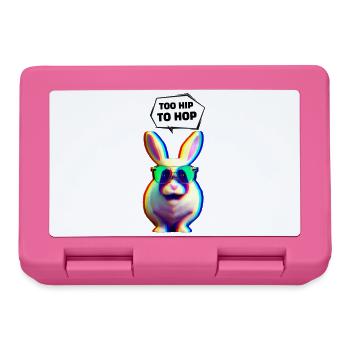 Hipster Easter Bunny Too Hip to Hop - Lunchbox - pink - Front